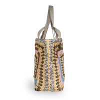 Großer Shopper Bast Handarbeit multicolor – 5