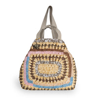 Großer Shopper Bast Handarbeit multicolor – 6