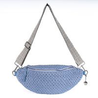 Bauchtasche gehäkelt Handarbeit hellblau – 1