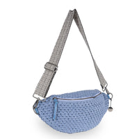 Bauchtasche gehäkelt Handarbeit hellblau – 2