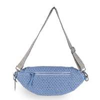 Bauchtasche gehäkelt Handarbeit hellblau – 3