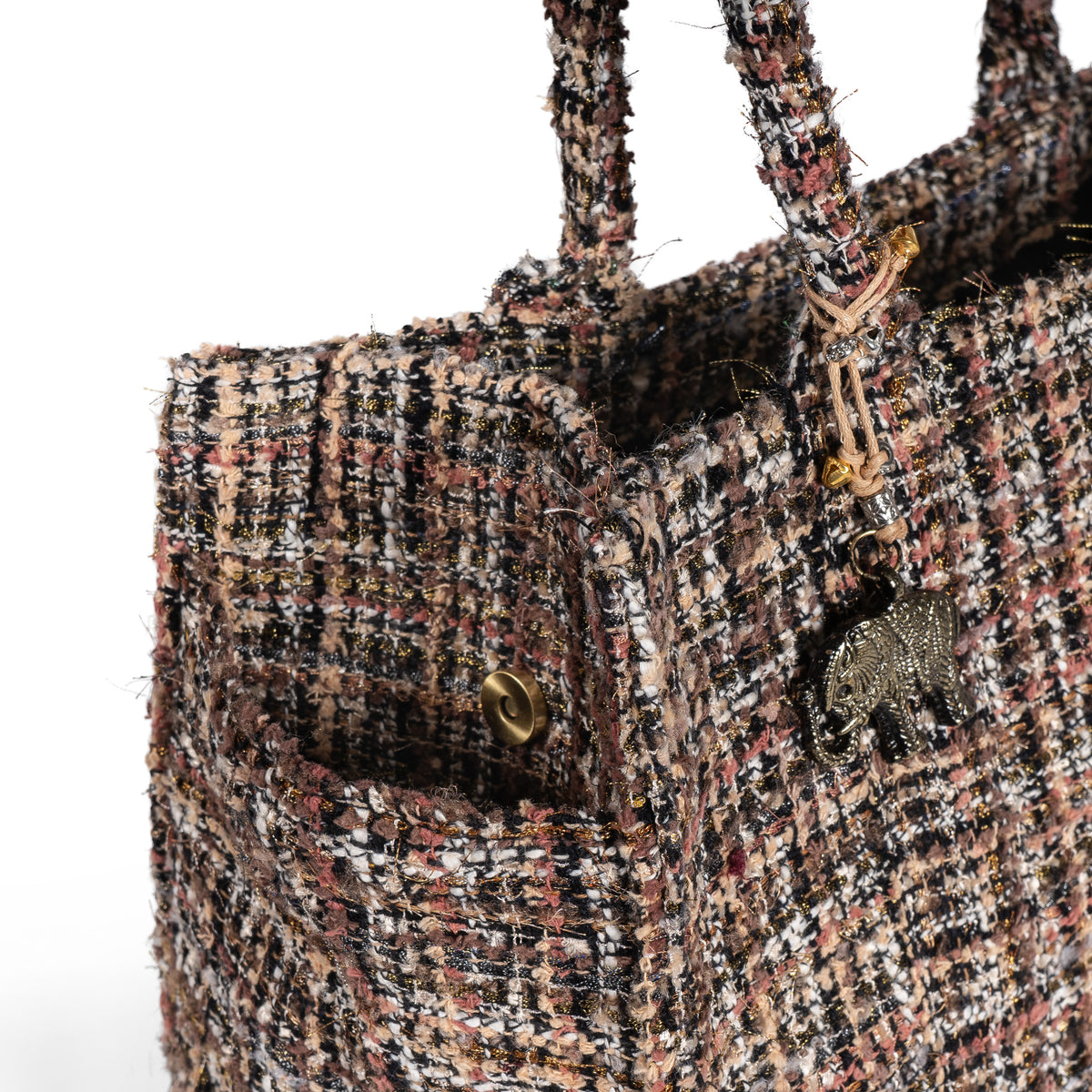 Schultertasche Jessy Large Tweed
