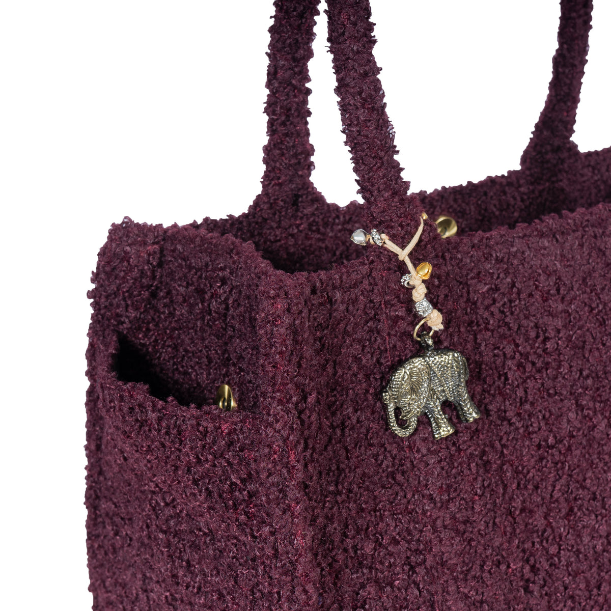 Schultertasche Jessy Large Bouclé mit Seitentaschen
