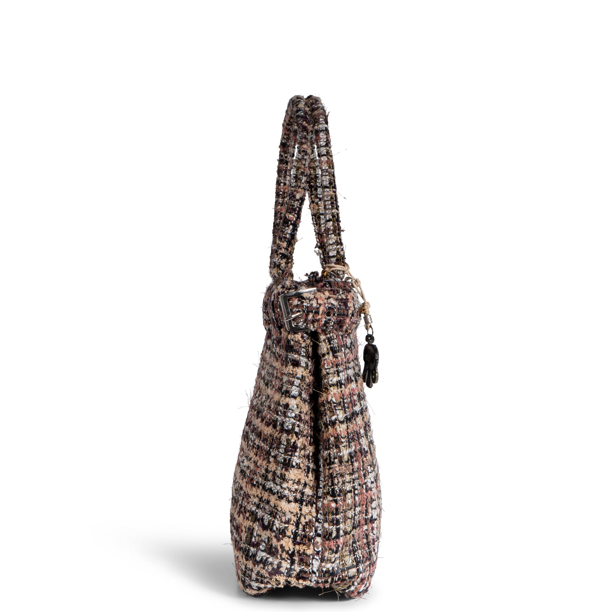 Tote Bag Tasche Tweed braun beige