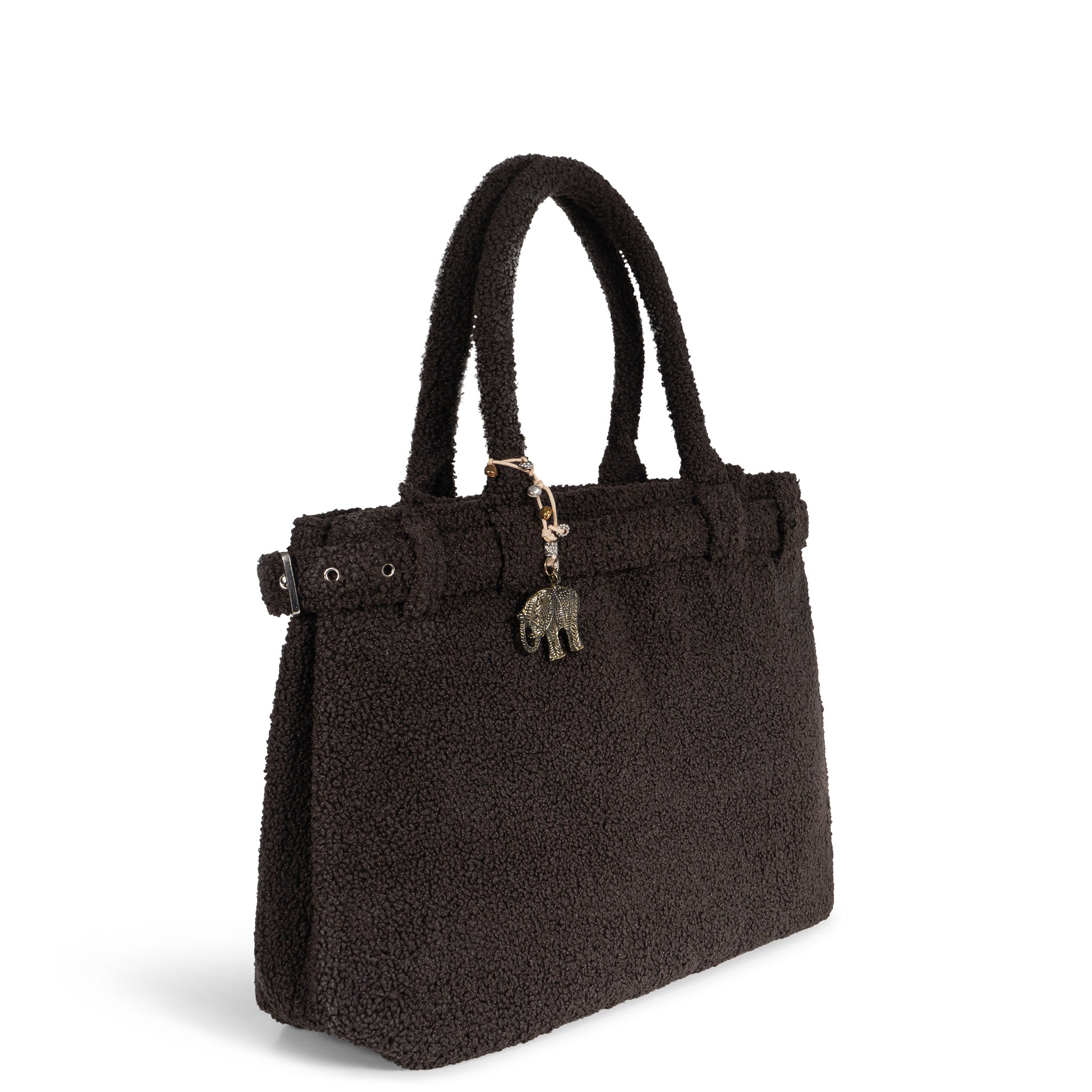 Tote Bag Tasche Bouclé braun