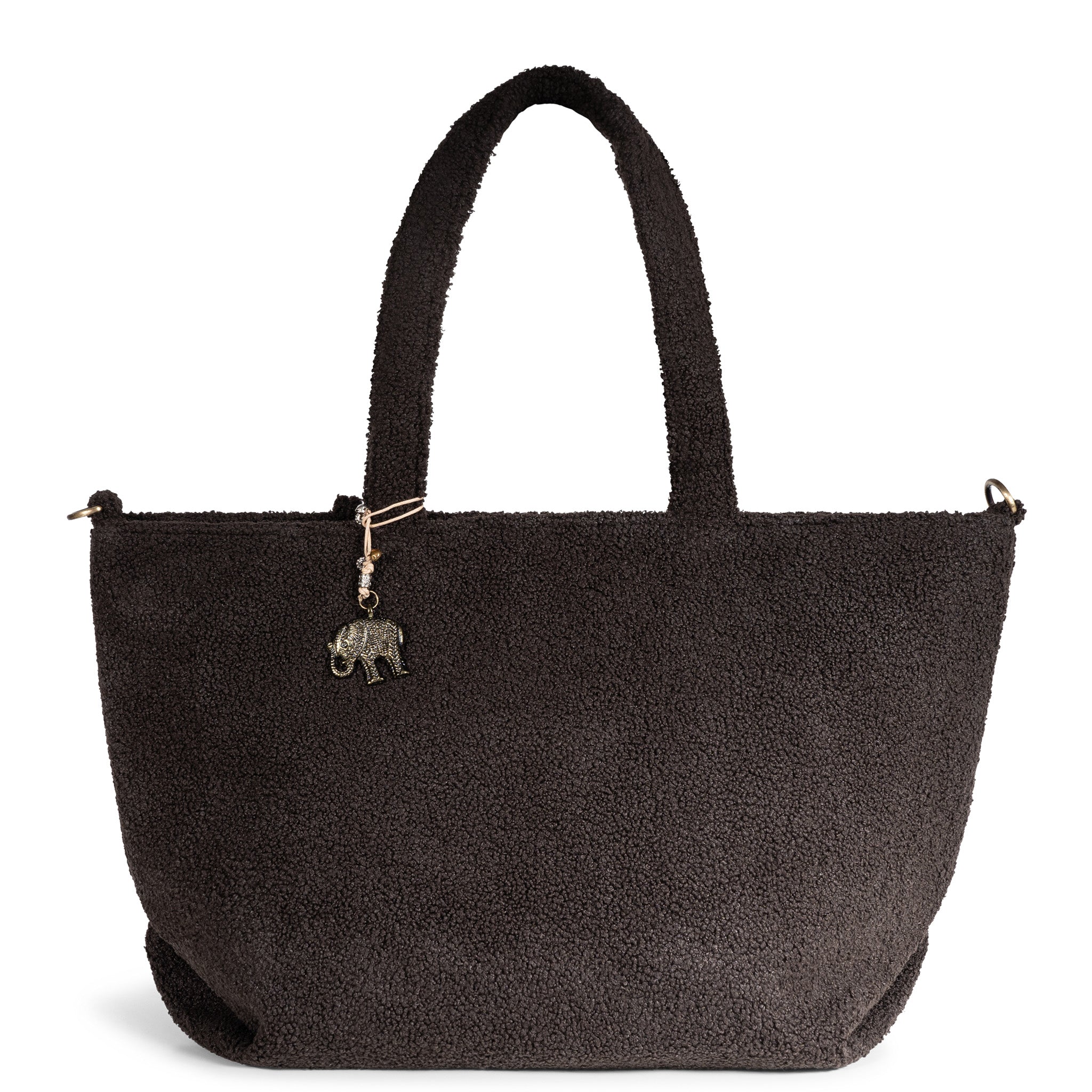 Großer Shopper Bouclé braun