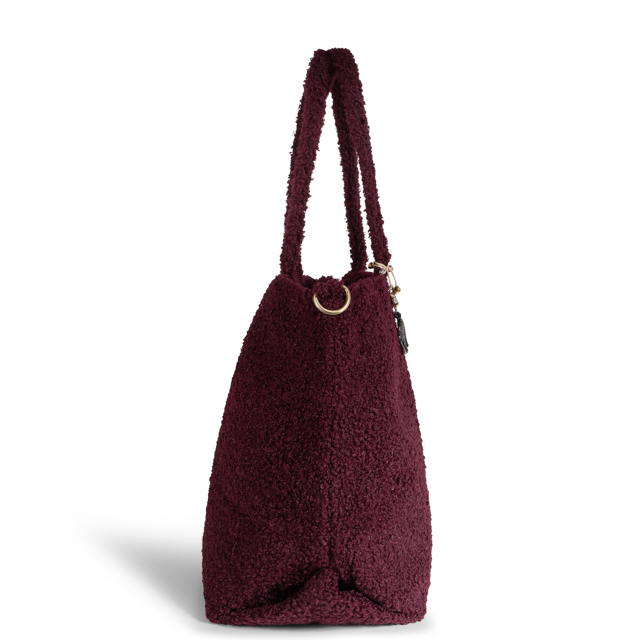 Großer Shopper Bouclé merlot