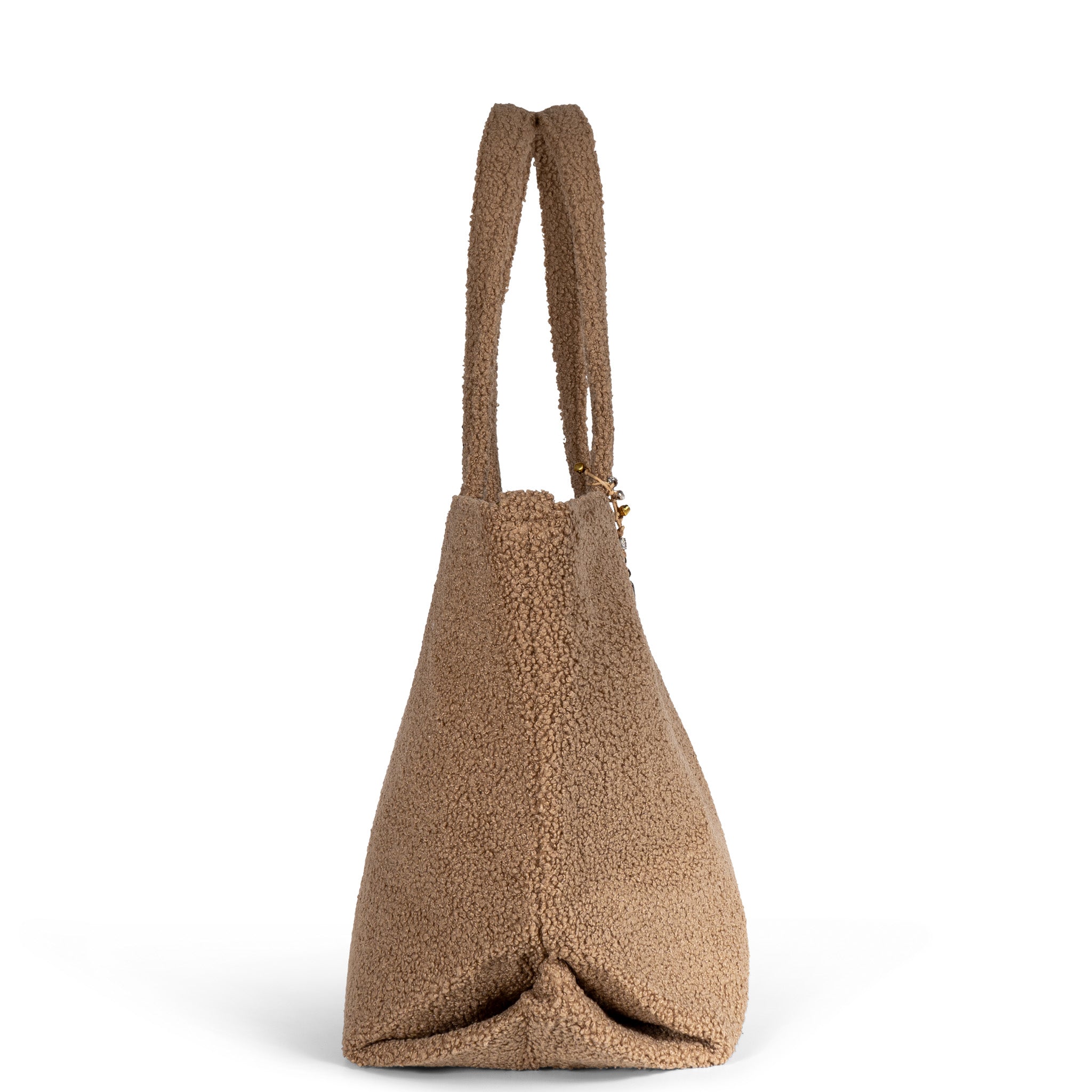 Großer Shopper Bouclé beige