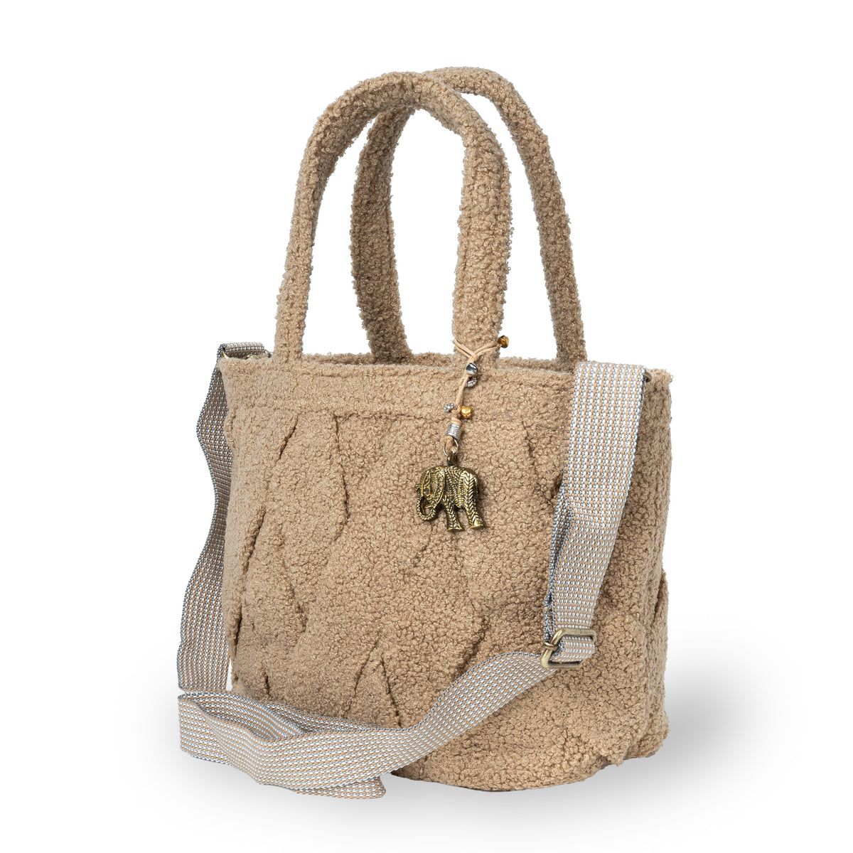 Umhängetasche Bride Medium Bouclé beige