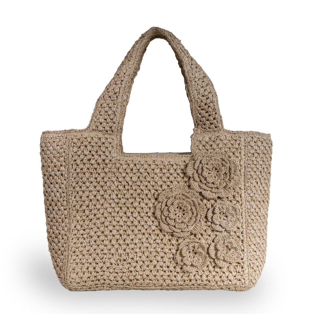 Tote Bag groß aus Bast Handarbeit natur
