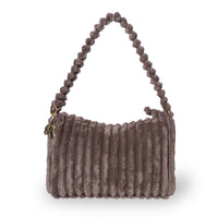 Schultertasche Mischa Large Fancy Cord braun