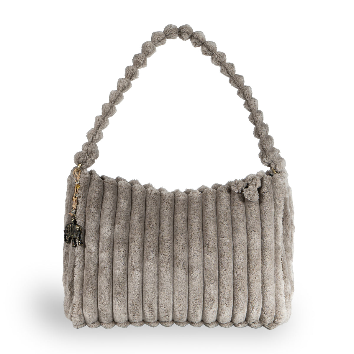 Schultertasche Mischa Large Fancy Cord beige