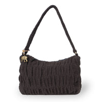 Schultertasche Mischa Large Bouclé braun