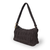 Schultertasche Mischa Large Bouclé braun