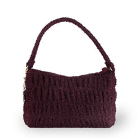 Schultertasche Mischa Large Bouclé merlot