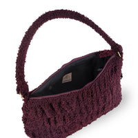 Schultertasche Mischa Large Bouclé merlot