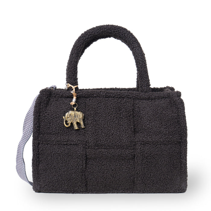 Bolso bandolera Jessy Medium de bouclé a cuadros — braun