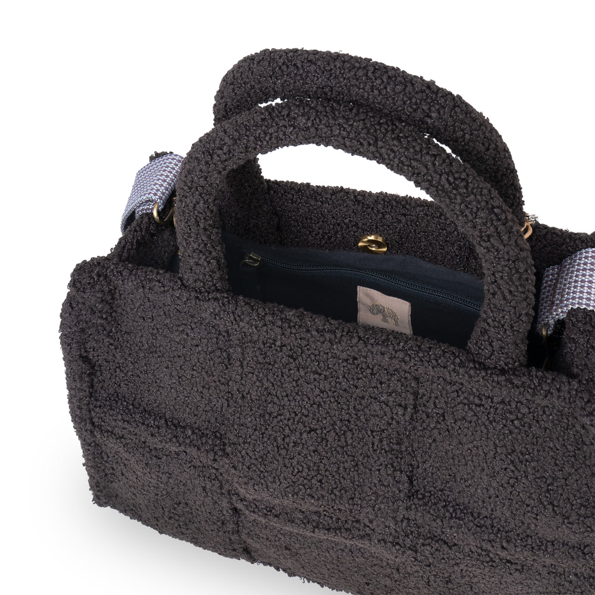 Bolso bandolera Jessy Medium bouclé de cuadros marrón