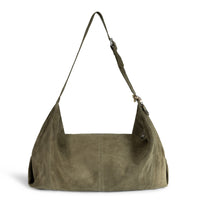 Hobo Bag Velourleder olive