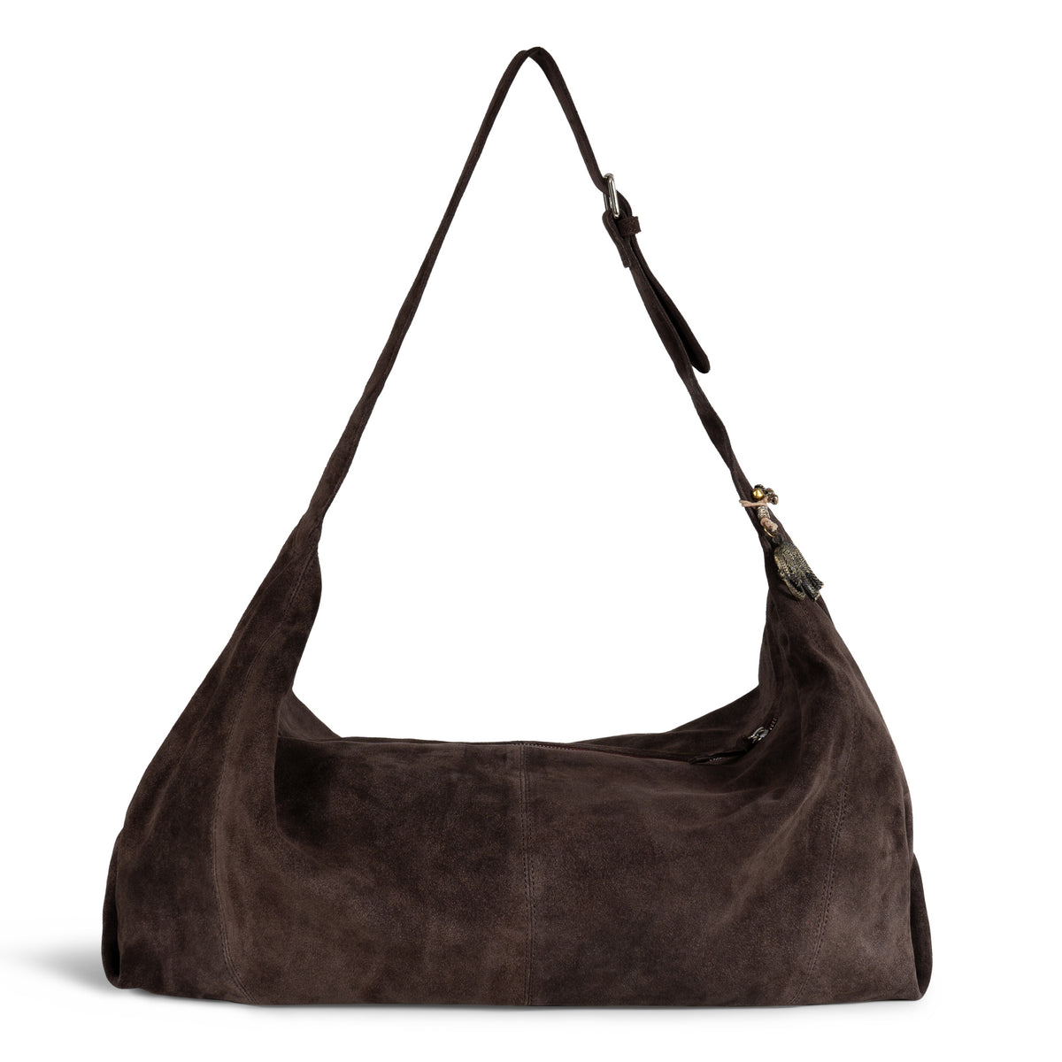 Hobo Bag Velourleder braun