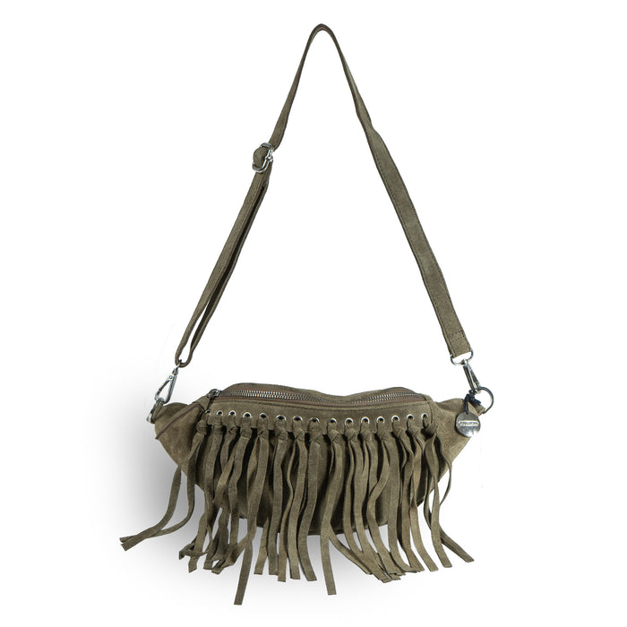 Riñonera Charly Medium de ante — olive