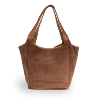 Hobo Bag Velourleder Fransen tan