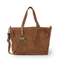 Umhängetasche Bride Medium Velourleder tan