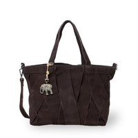 Umhängetasche Bride Medium Velourleder braun