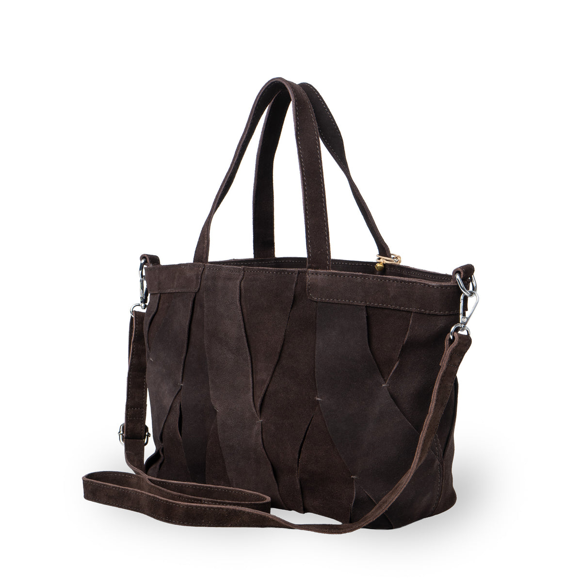 Umhängetasche Bride Medium Velourleder braun