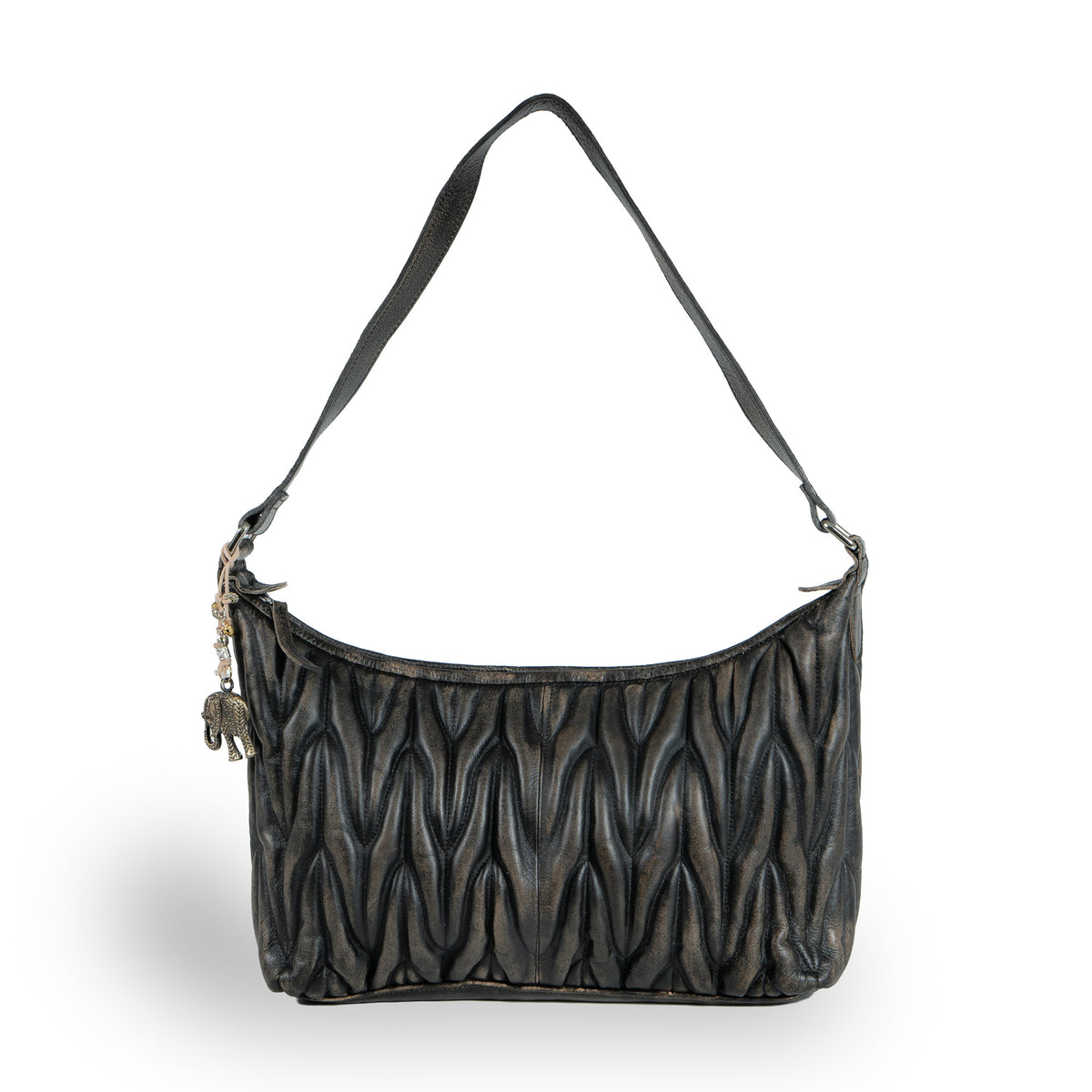 Schultertasche Leder vintage braun