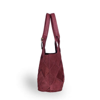 Tote Bag Velourleder merlot