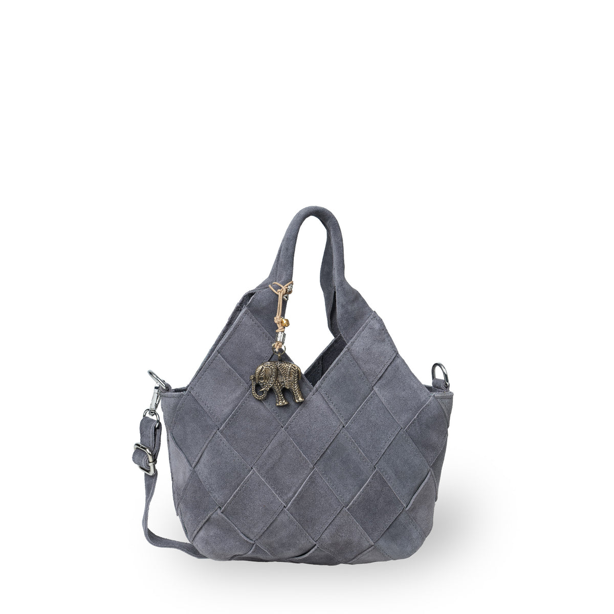 Umhängetasche Dionne Small Velourleder grau