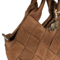 Tote Bag mini Velourleder tan