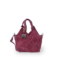Umhängetasche Dionne Small Velourleder merlot
