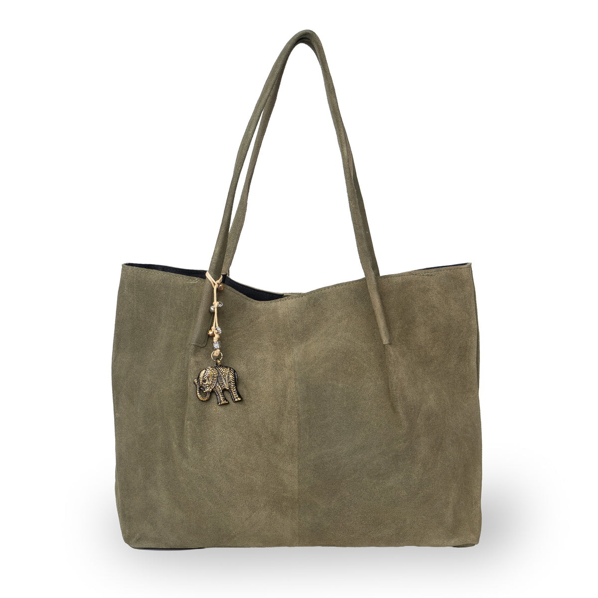 Schultertasche Paloma Large Velourleder