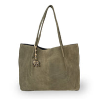 Schultertasche Paloma Large Velourleder