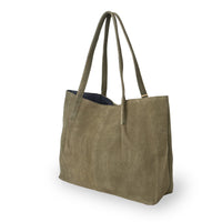 Schultertasche Paloma Large Velourleder
