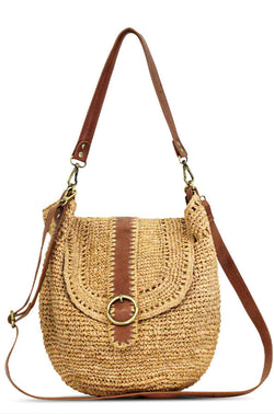 Basttasche aus feinem Raffia