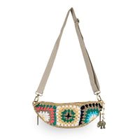 Belt Bag gehäkelt Handarbeit multicolor - ANOKHI