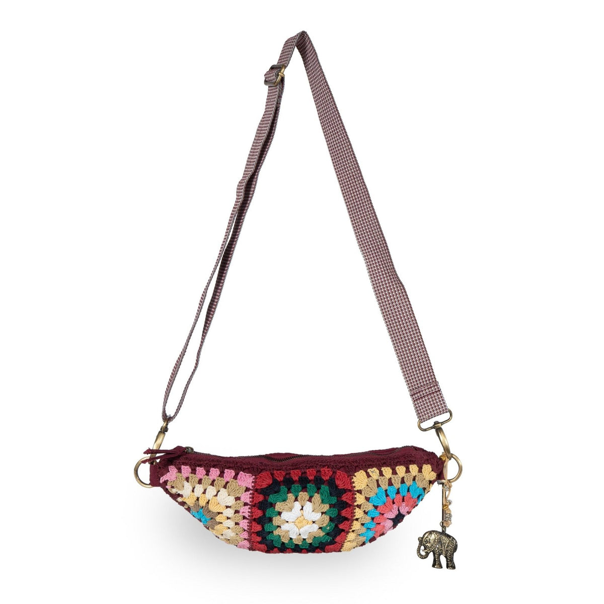 Belt Bag gehäkelt Handarbeit multicolor - ANOKHI