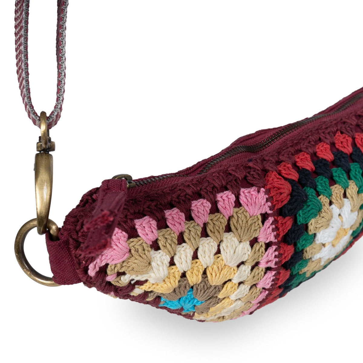 Belt Bag gehäkelt Handarbeit multicolor - ANOKHI