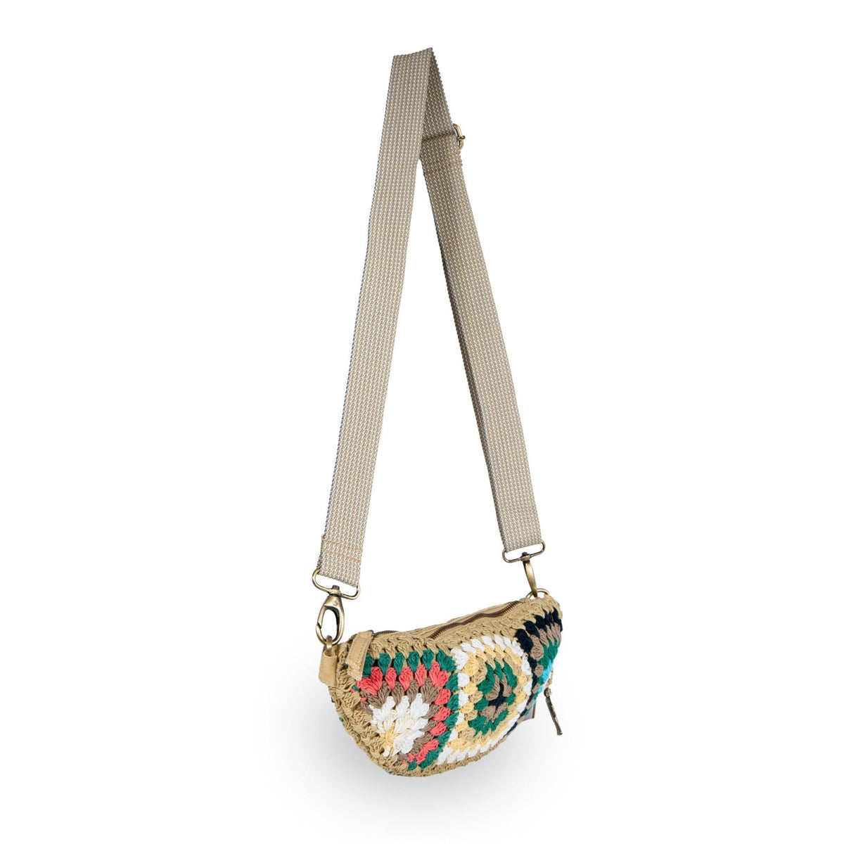 Belt Bag gehäkelt Handarbeit multicolor - ANOKHI