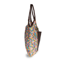 Beuteltasche aus Bast Handarbeit multicolor - ANOKHI