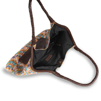Beuteltasche aus Bast Handarbeit multicolor - ANOKHI