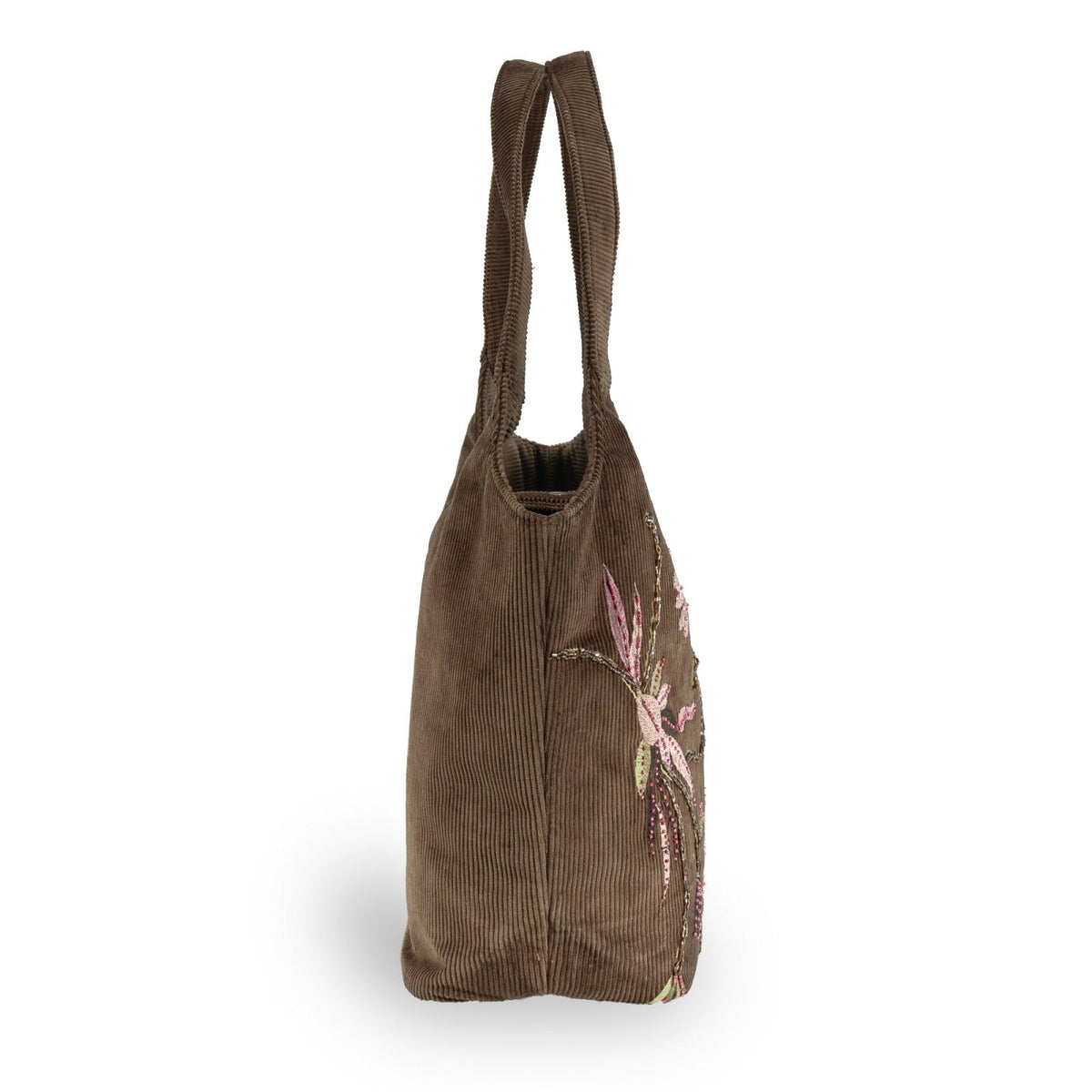 Bolso saco Cheyenne Large de pana con bordado - ANOKHI
