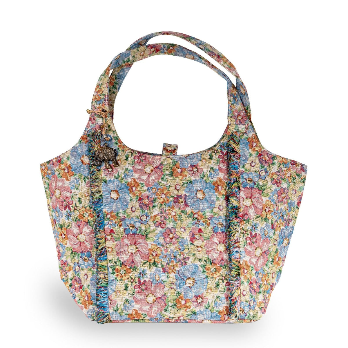 Beuteltasche Large Jacquard Blumen - ANOKHI