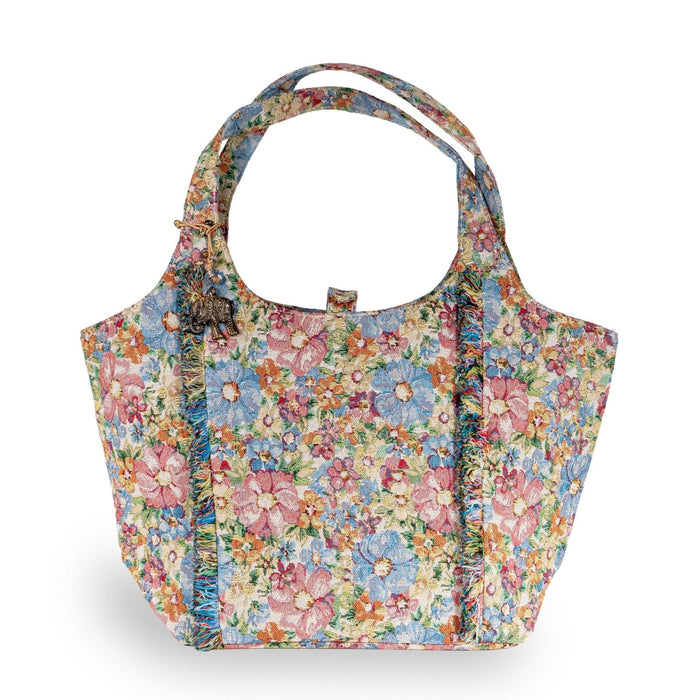 Beuteltasche Large Jacquard Blumen - ANOKHI