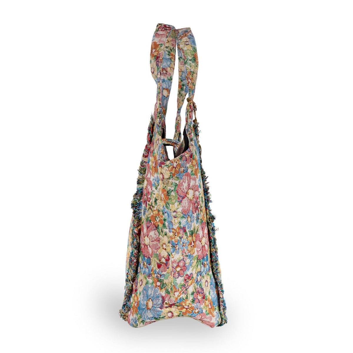 Beuteltasche Large Jacquard Blumen - ANOKHI