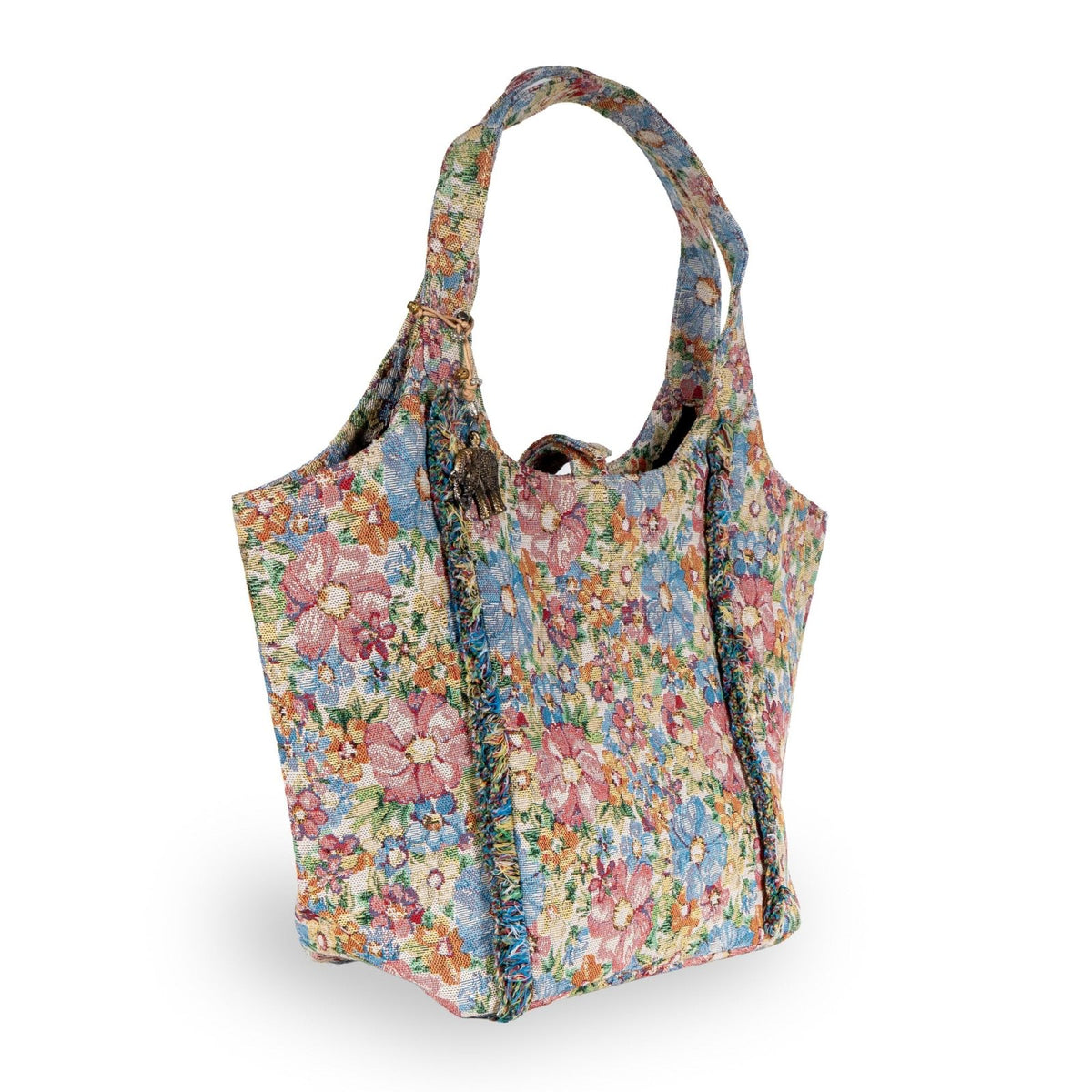 Beuteltasche Large Jacquard Blumen - ANOKHI