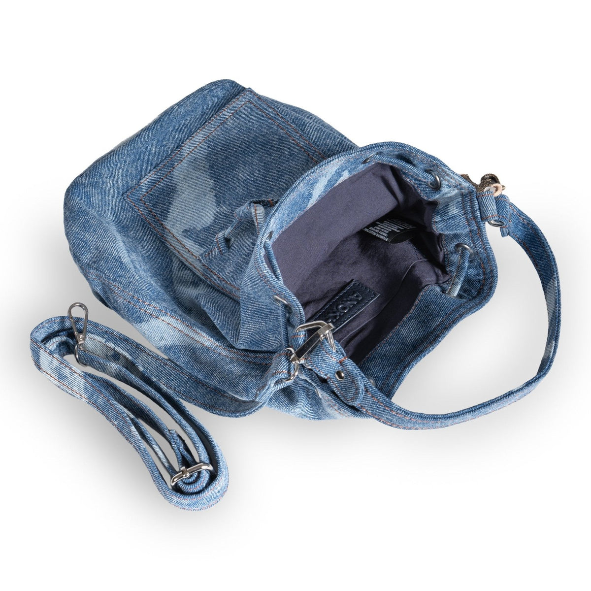 Beuteltasche mittlere Größe Jeans Spot washed - ANOKHI